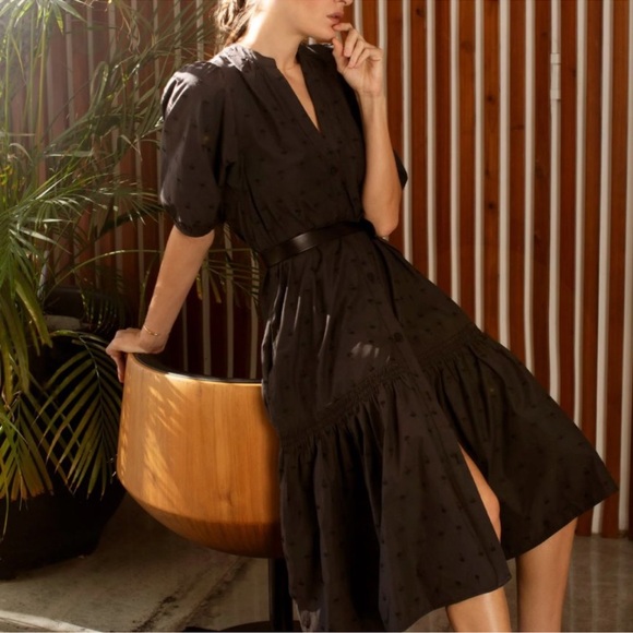 Brochu Walker The Palma Dress in Washed Black Size Large - Picture 2 of 14